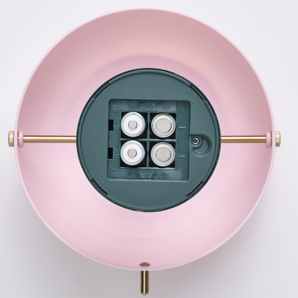IKEA NÖDMAST LED portable lamp, battery operated, light pink/dark gray-green, 10 ¼ in, Ikea Ireland | 2659HDOYG