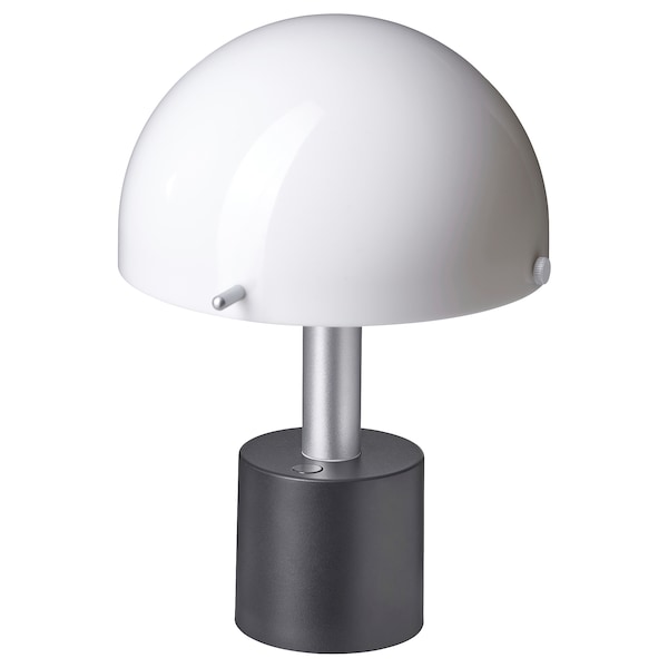 IKEA NÖDMAST LED portable lamp, battery operated, white/black, 10 ¼ in, Ikea Ireland | 2916GIYJR