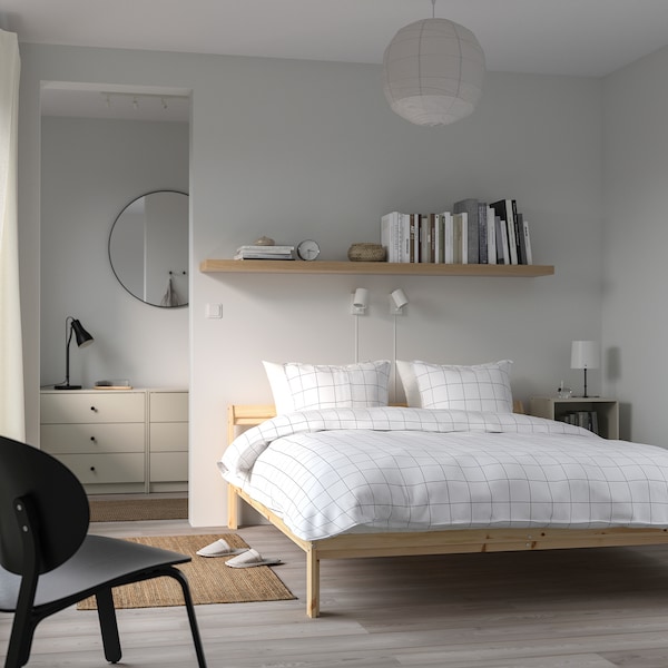 IKEA NEIDEN bed frame, Full Pine / Luröy, Ikea Ireland | 8049SCMED