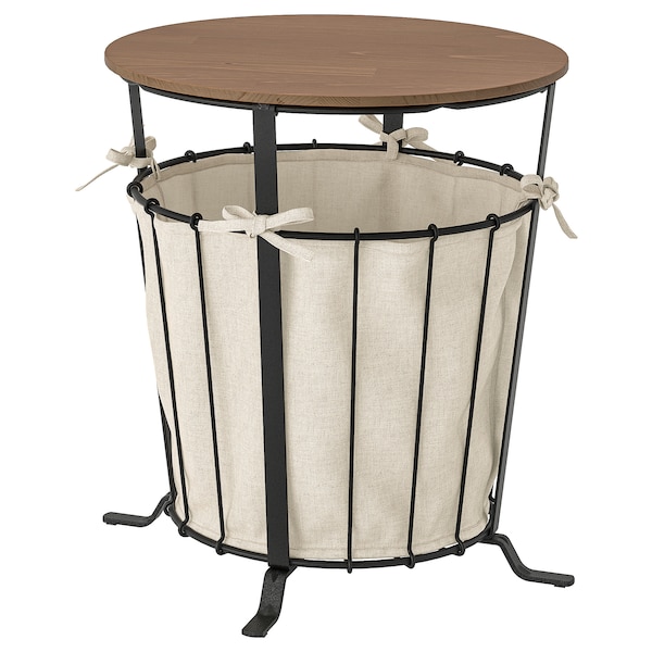 IKEA ÄNGESBYN storage table, black/pine light brown stained, 16 7/8 in, Ikea Ireland | 8351HNLYG
