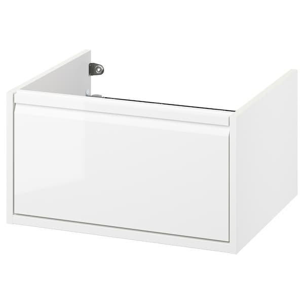 IKEA ÄNGSJÖN Bathroom vanity with drawer, 24x21x13 1/8 in High Gloss White, Ikea Ireland | 2857RPANW