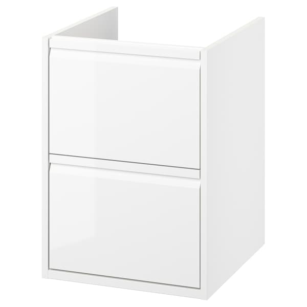IKEA ÄNGSJÖN Bathroom vanity with drawers, 18x21x25 1/8 in High Gloss White, Ikea Ireland | 2563EZHNX