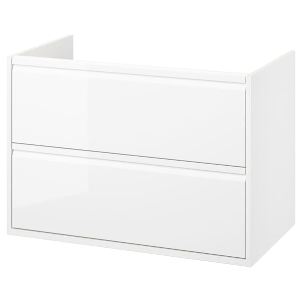 IKEA ÄNGSJÖN Bathroom vanity with drawers, 36x21x25 1/8 in High Gloss White, Ikea Ireland | 3847DPEZH