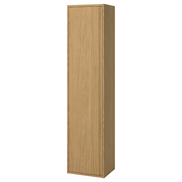 IKEA ÄNGSJÖN high cabinet with doors, 18x15x77 in Oak Effect, Ikea Ireland | 2168EAGMK