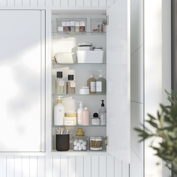 IKEA ÄNGSJÖN wall cabinet with door, 18x6x37 in High Gloss White, Ikea Ireland | 8012FUSAE