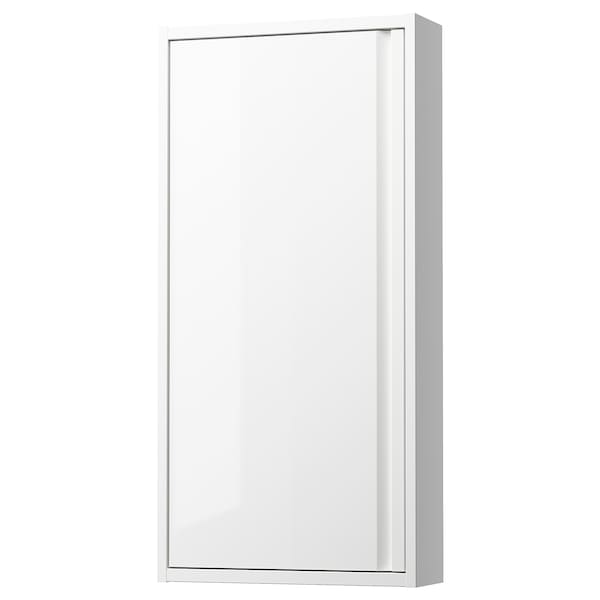 IKEA ÄNGSJÖN wall cabinet with door, 18x6x37 in High Gloss White, Ikea Ireland | 8012FUSAE