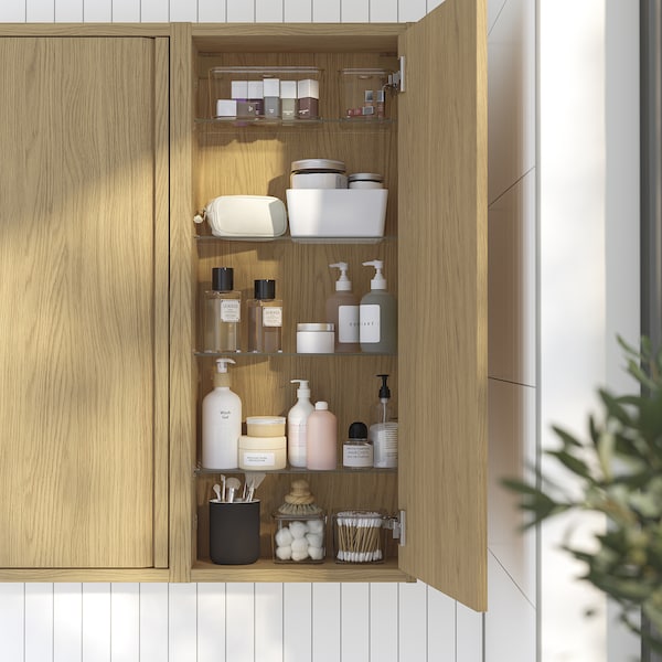IKEA ÄNGSJÖN wall cabinet with door, 18x6x37 in Oak Effect, Ikea Ireland | 5174RONZB