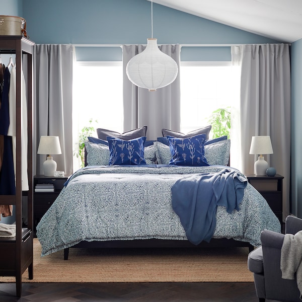 IKEA ÄNGSKLOCKA comforter set, King Blue / White, Ikea Ireland | 9836WRBGH