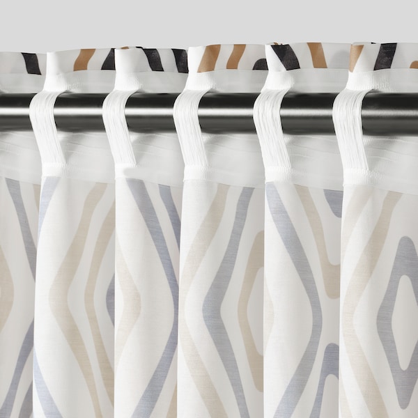 IKEA ÄNGSKOVALL curtains, 1 pair, multicolor, 57x98 in, Ikea Ireland | 9348KJFPA