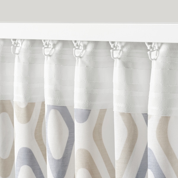 IKEA ÄNGSKOVALL curtains, 1 pair, multicolor, 57x98 in, Ikea Ireland | 9348KJFPA