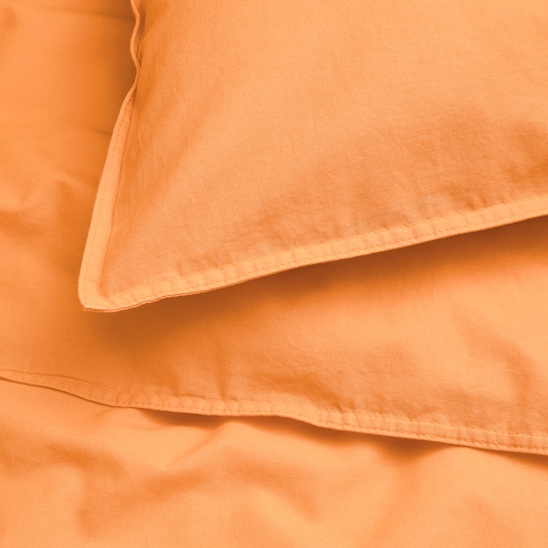 IKEA ÄNGSLILJA duvet cover and pillowcase(s), Full/Queen (Double/Queen) Orange, Ikea Ireland | 3106FCSDI