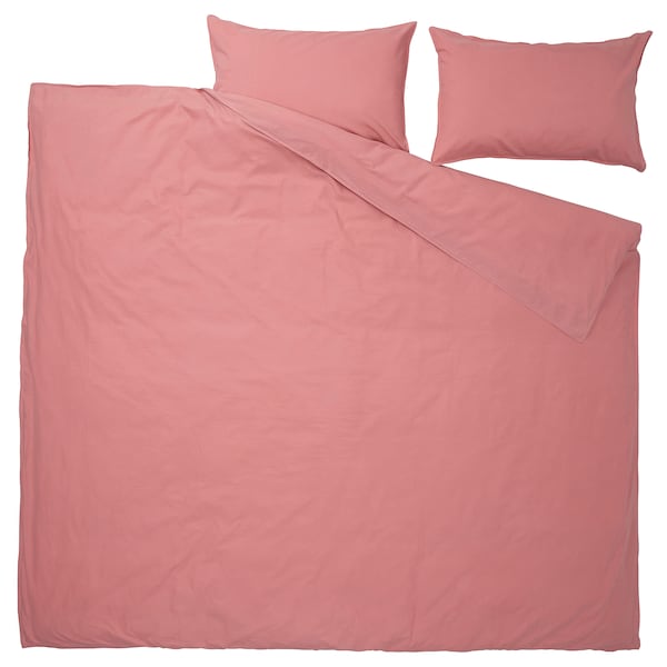 IKEA ÄNGSLILJA duvet cover and pillowcase(s), King Dark Pink, Ikea Ireland | 6507DFVRY