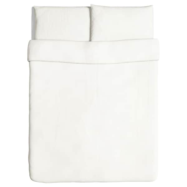 IKEA ÄNGSLILJA duvet cover and pillowcase(s), Full/Queen (Double/Queen) White, Ikea Ireland | 4502ZXRJH