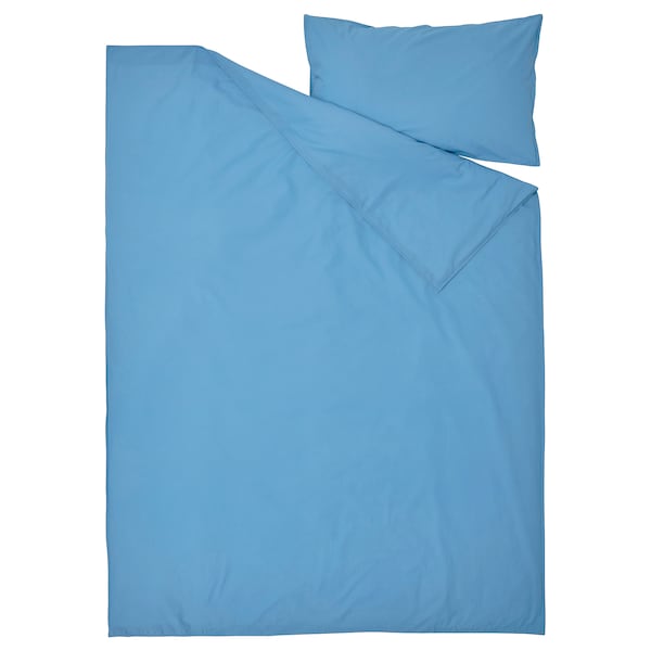 IKEA ÄNGSLILJA duvet cover and pillowcase(s), Twin Blue, Ikea Ireland | 1026AWOEB