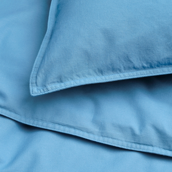 IKEA ÄNGSLILJA duvet cover and pillowcase(s), Twin Blue, Ikea Ireland | 1026AWOEB