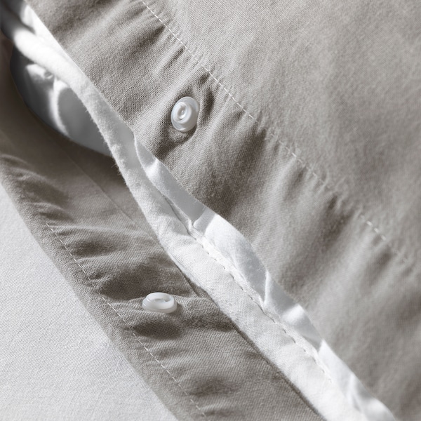 IKEA ÄNGSLILJA duvet cover and pillowcase(s), Twin Gray, Ikea Ireland | 6238GJDFR