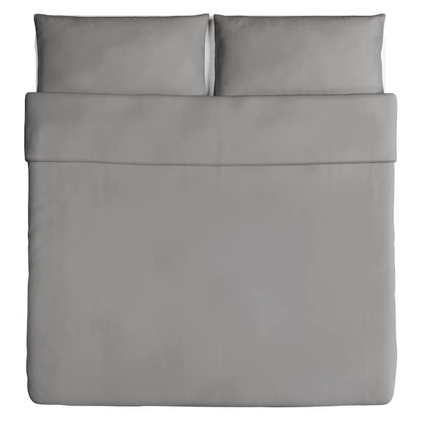 IKEA ÄNGSLILJA duvet cover and pillowcase(s), King Gray, Ikea Ireland | 8453BQMTW