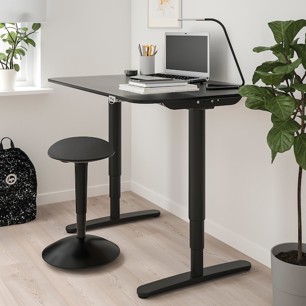 IKEA NILSERIK standing suppor Black / Vissle Dark Gray, Ikea Ireland | 5317VYIFG