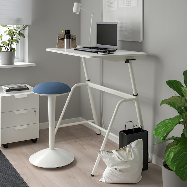 IKEA NILSERIK standing support White / Vissle Dark Blue, Ikea Ireland | 4829LVCYD