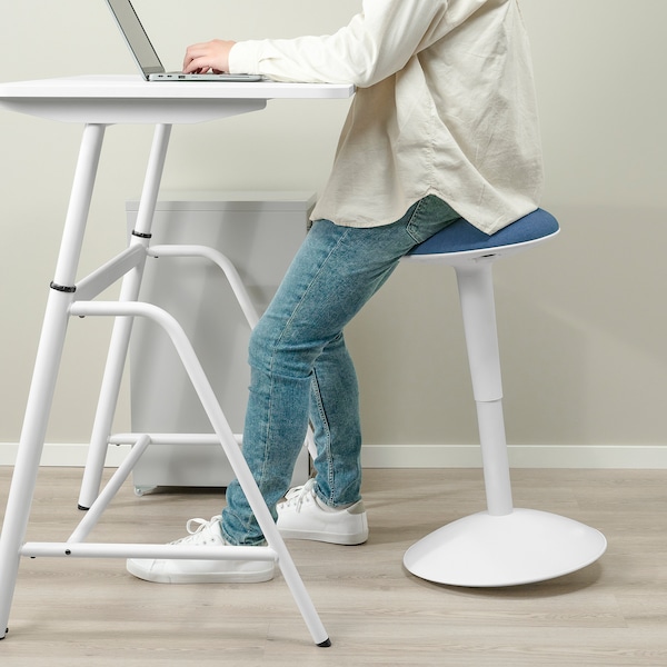 IKEA NILSERIK standing support White / Vissle Dark Blue, Ikea Ireland | 4829LVCYD