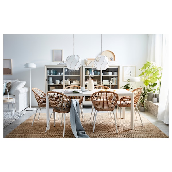 IKEA NILSOVE Armchair, rattan, white, Ikea Ireland | 5072GHYPN