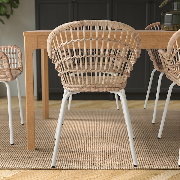 IKEA NILSOVE Armchair, rattan, white, Ikea Ireland | 5072GHYPN