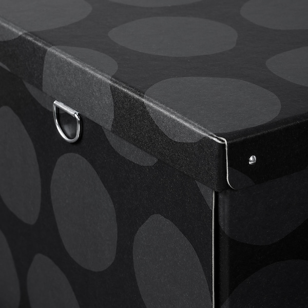 IKEA NIMM storage box with lid, 13 ¾x19 ¾x11 ¾ in Spotted Gray, Ikea Ireland | 4769CPBQZ
