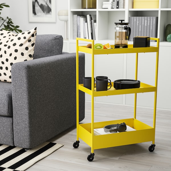 IKEA NISSAFORS utility cart, 19 7/8x11 3/4x32 5/8 in Yellow, Ikea Ireland | 0389PMZHE