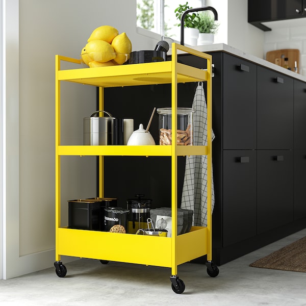 IKEA NISSAFORS utility cart, 19 7/8x11 3/4x32 5/8 in Yellow, Ikea Ireland | 0389PMZHE