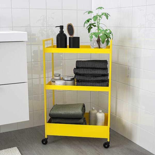 IKEA NISSAFORS utility cart, 19 7/8x11 3/4x32 5/8 in Yellow, Ikea Ireland | 0389PMZHE