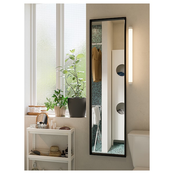IKEA NISSEDAL mirror, 15 3/4x59 in Black, Ikea Ireland | 0529ATMDU