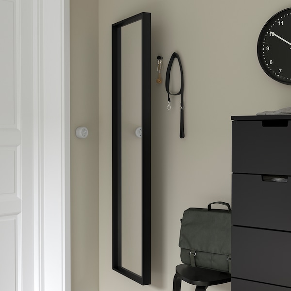 IKEA NISSEDAL mirror, 15 3/4x59 in Black, Ikea Ireland | 0529ATMDU