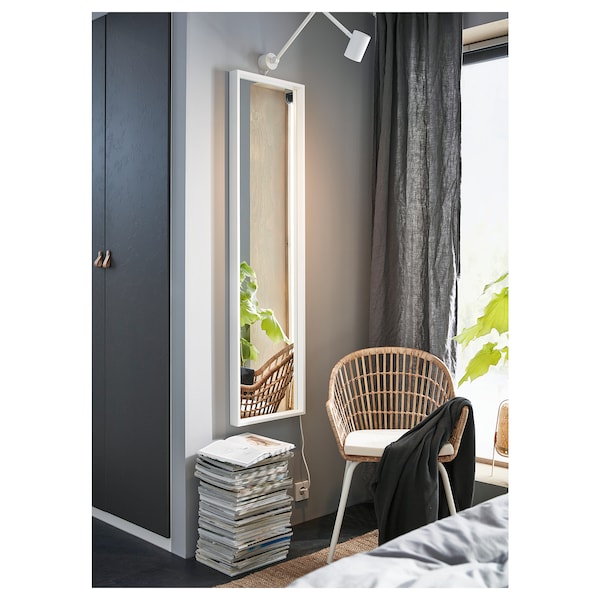 IKEA NISSEDAL mirror, 15 3/4x59 in White, Ikea Ireland | 3627NDYFX