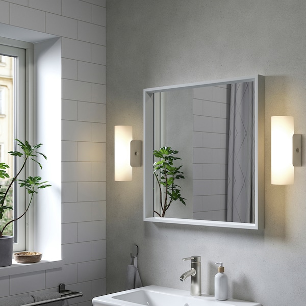 IKEA NISSEDAL mirror, 25 5/8x25 5/8 in White, Ikea Ireland | 7284QHYTZ