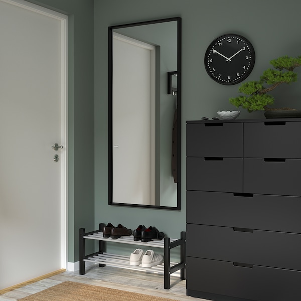 IKEA NISSEDAL mirror, 25 5/8x59 in Black, Ikea Ireland | 9078XQBPG