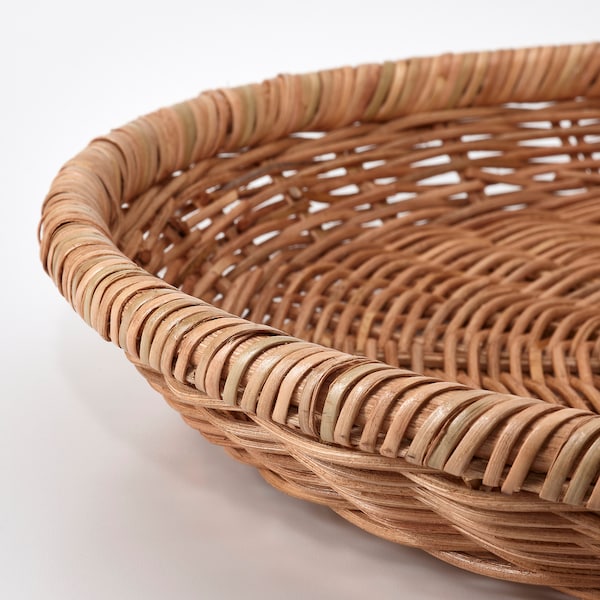 IKEA NÖJAKTIG decoration dish, rattan, 17 in, Ikea Ireland | 4023CJHNW