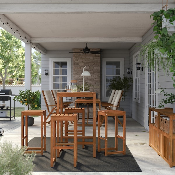 IKEA NÄMMARÖ bar table, outdoor, light brown stained, 24 3/4x24 3/4 in, Ikea Ireland | 2470LKNCU