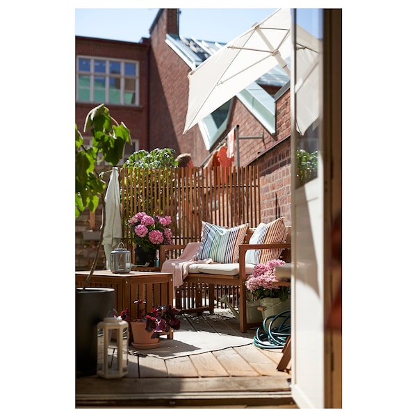 IKEA NÄMMARÖ bench with backrest, outdoor Light Brown Stained, Ikea Ireland | 5634NGBRD