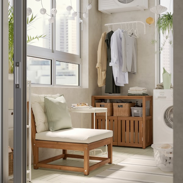 IKEA NÄMMARÖ chair, outdoor Light Brown Stained / Kuddarna Beige, Ikea Ireland | 1409DOAQH