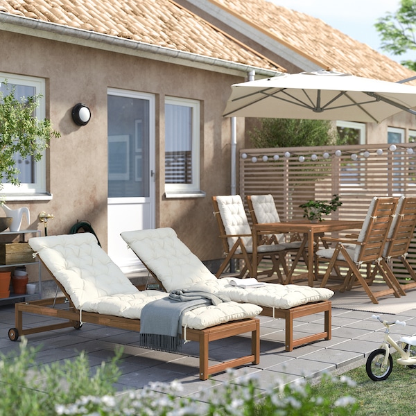 IKEA NÄMMARÖ chaise Outdoor Light Brown Stained, Ikea Ireland | 5796NYKFB