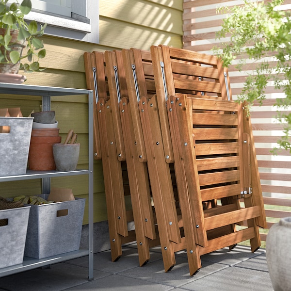 IKEA NÄMMARÖ reclining chair, outdoor, foldable light brown stained, Ikea Ireland | 9314PWNIS