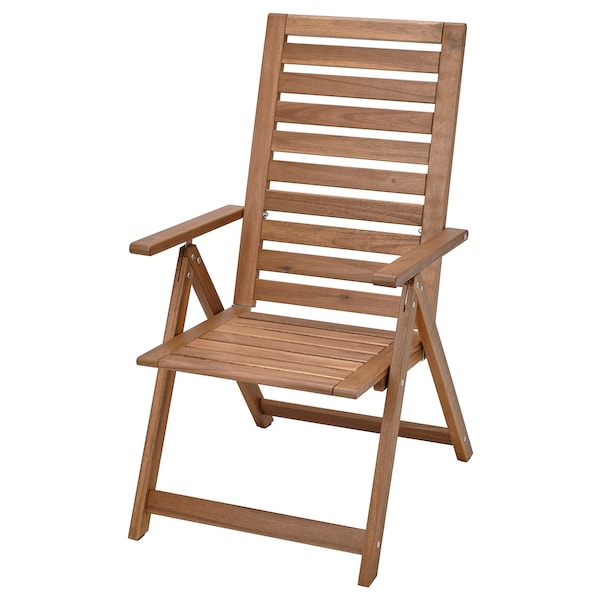 IKEA NÄMMARÖ reclining chair, outdoor, foldable light brown stained, Ikea Ireland | 9314PWNIS