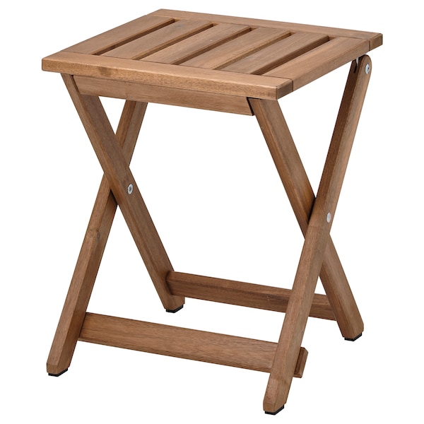 IKEA NÄMMARÖ stool, outdoor, foldable/light brown stained, 14 3/8x17 3/4 in, Ikea Ireland | 4237HTYER