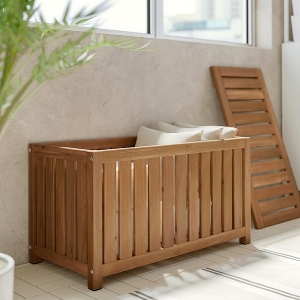 IKEA NÄMMARÖ storage box, light brown stained indoor/outdoor, 31 1/2x15 3/4x17 3/4 in, Ikea Ireland | 3014HQUIR