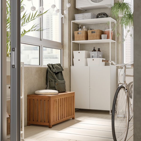 IKEA NÄMMARÖ storage box, light brown stained indoor/outdoor, 31 1/2x15 3/4x17 3/4 in, Ikea Ireland | 3014HQUIR