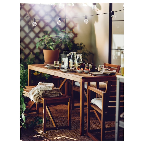 IKEA NÄMMARÖ table, outdoor, light brown stained, 78 3/4x29 1/2 in, Ikea Ireland | 0827ZTEMP