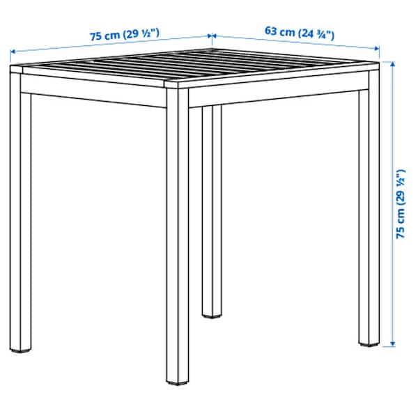 IKEA NÄMMARÖ table, outdoor, light brown stained, 29 1/2x24 3/4 in, Ikea Ireland | 6520FCXBI