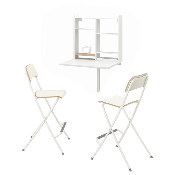 IKEA NORBERG / FRANKLIN table and 2 chairs White / White, Ikea Ireland | 0174ORCMI
