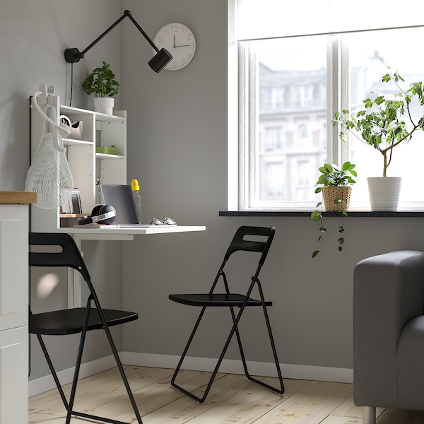 IKEA NORBERG / NISSE table and 2 chairs White / Black, Ikea Ireland | 8972EYPMS