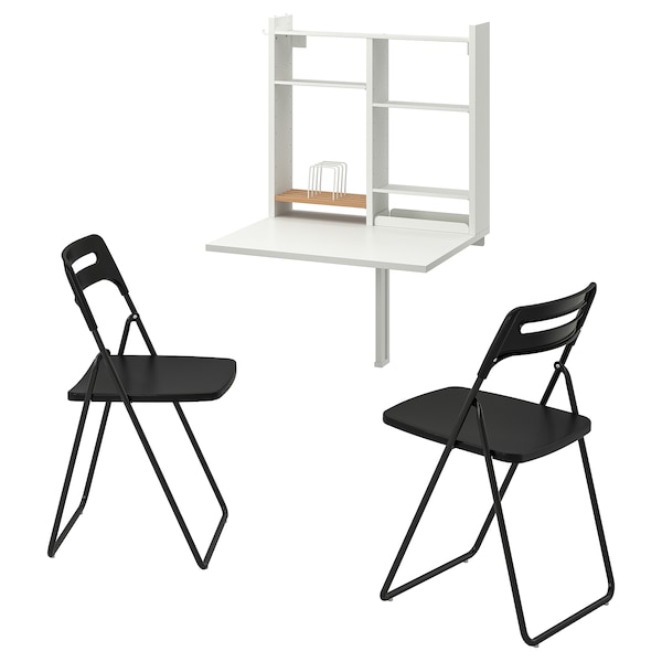 IKEA NORBERG / NISSE table and 2 chairs White / Black, Ikea Ireland | 8972EYPMS